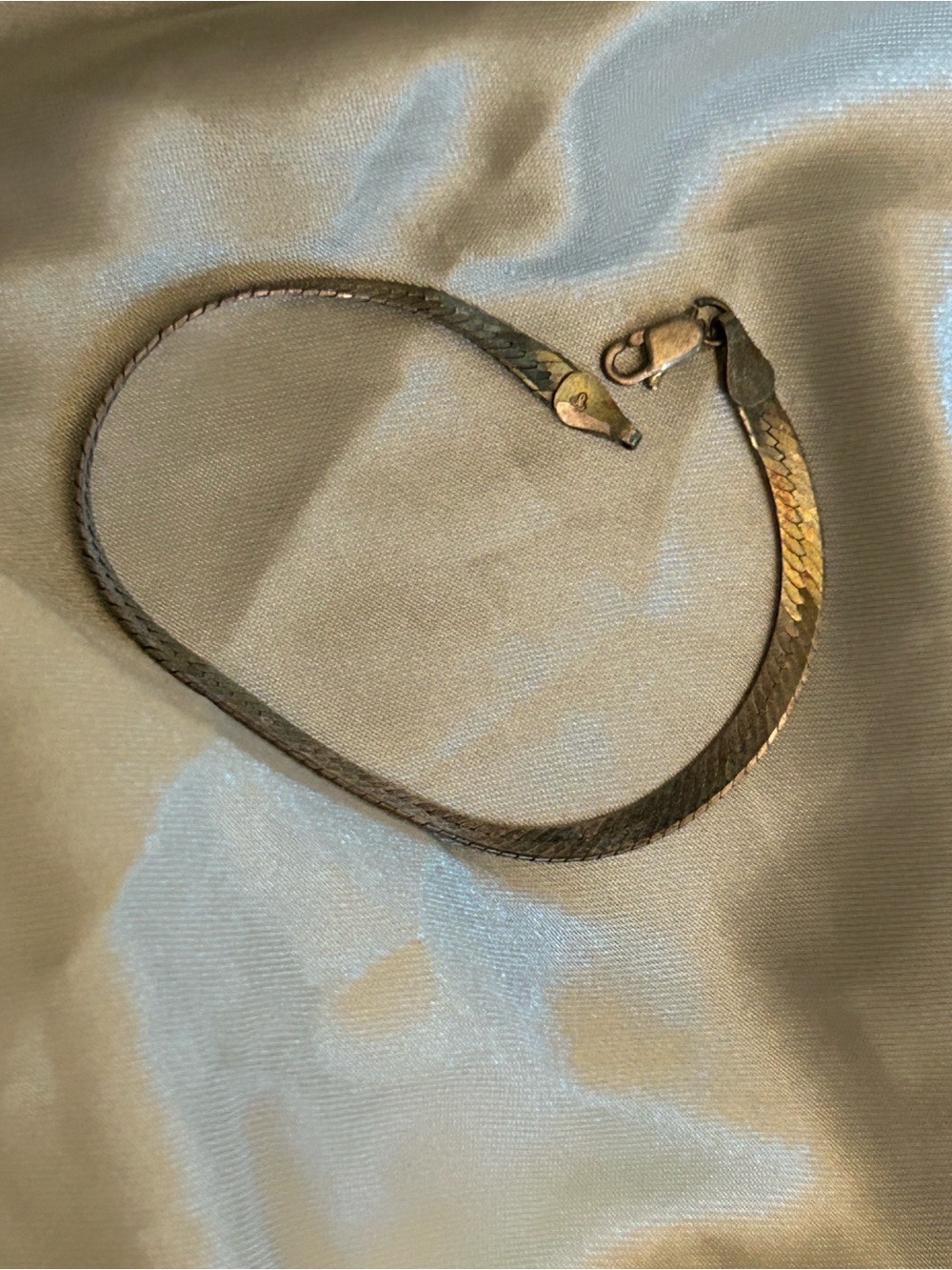 Gorgeous Vintage Sterling silver herringbone bracelet